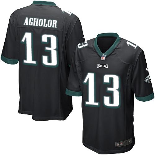 Nike Eagles #13 Nelson Agholor Black Alternate Youth Stitched NFL New Elite Jersey - Click Image to Close